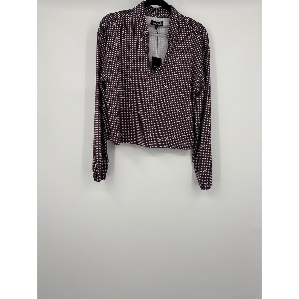Bad Birdie UV Long Sleeve Throwing Darts Print Golf Shirt Women's Size S